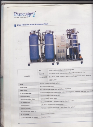 Manufacturers Exporters and Wholesale Suppliers of Ultra Filtration Water Treatment Plant Faridabad Haryana